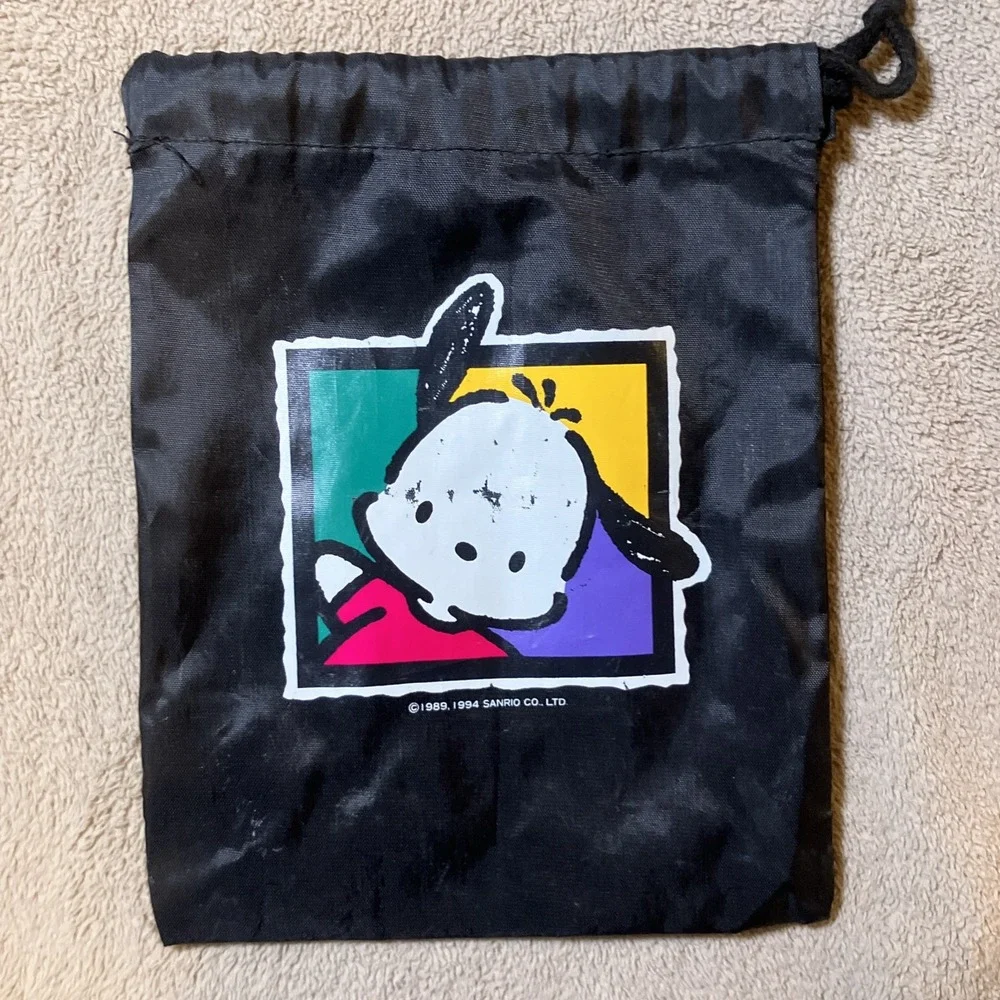 Vintage Sanrio‎ Pochacco Drawstring Bag 1994 Sanrio Co.. LTD